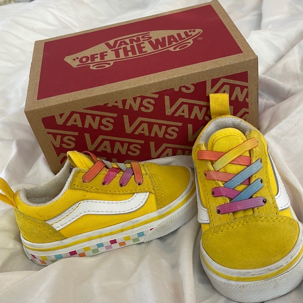 Yellow Vans Size 4. Toddlers